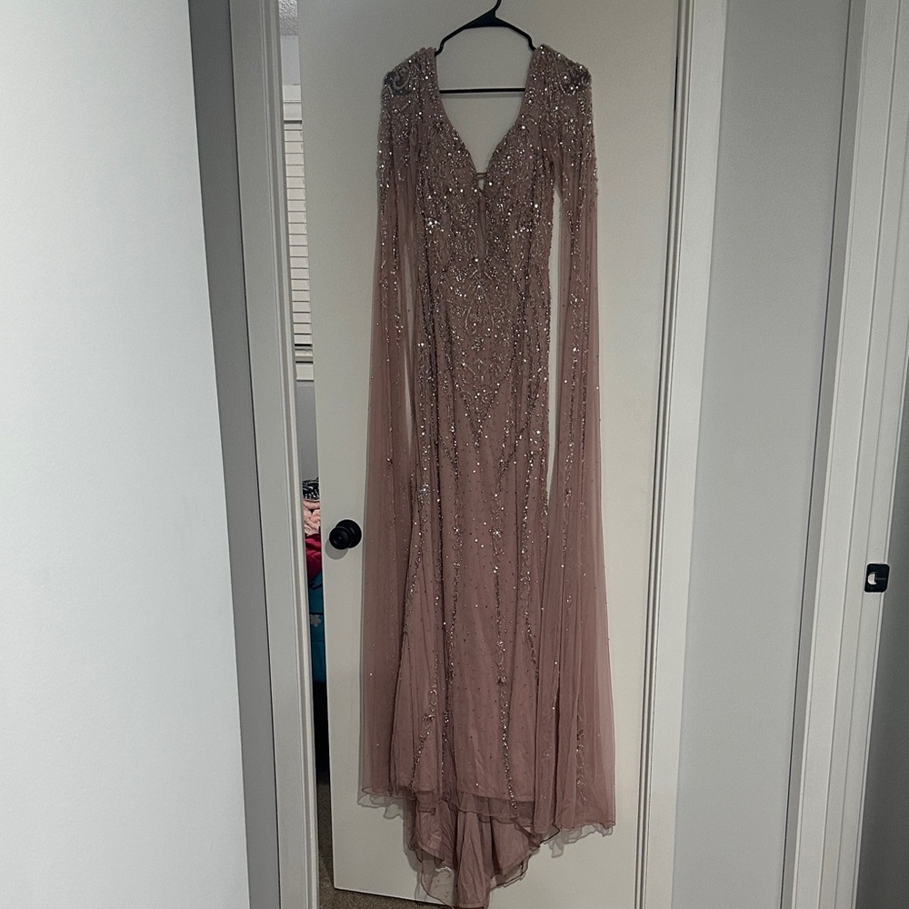 Elegant Mauve Evening Gown